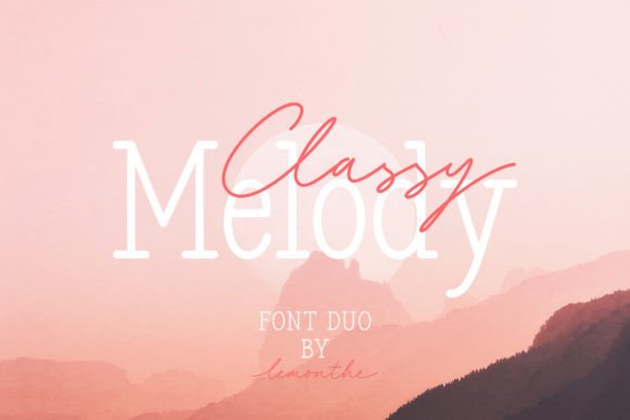 Classy Melody: A Stylish Font Combination for Modern Design Projects
