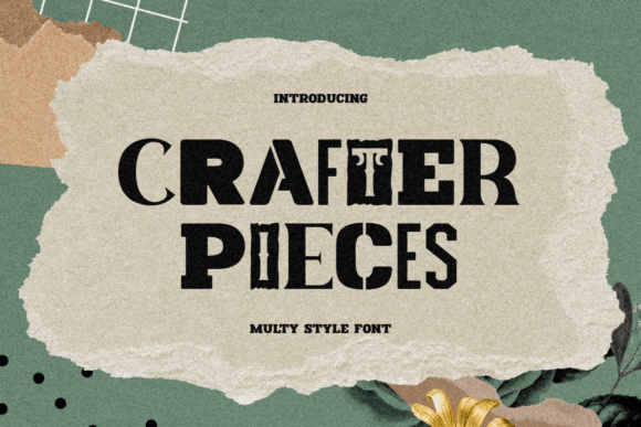 Crafter Pieces - A Font with 8 Unique Styles