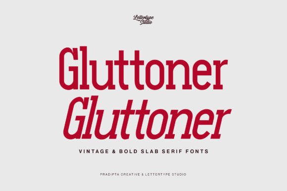 Gluttoner: A Bold Vintage Slab Serif Font for Modern Design