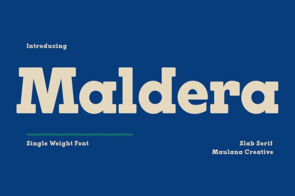 Maldera: A Timeless and Bold Serif Font for Modern Creativity